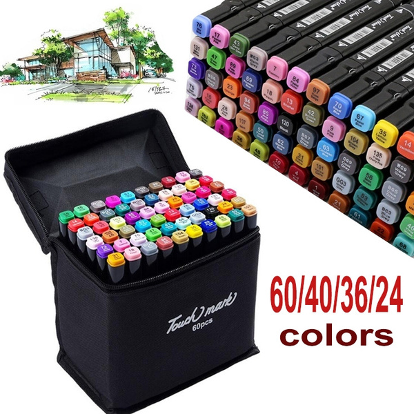 Markers Set 24/36/40/60 Colors Copic Markers Sketch Set For School Art  Design Marker For Manga Design Dual Head Brush Pen