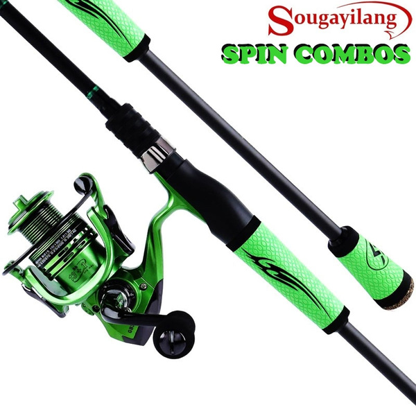One Bass Fishing Rod and Reel Combo, Baitcasting Combo with SuperPolymer  Handle-Green