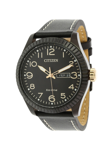 Citizen Men's Eco-Drive BM8538-10E Black Leather Fashion Watch | Wish