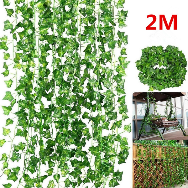 200cm Ivy Leaf Garland Green Plant Plastic Vine Foliage Home Garden Decoration 