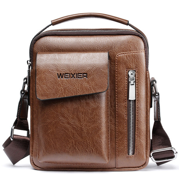 Men's Pu Leather Bag Handbag Briefcase Shoulder Bag Vintage