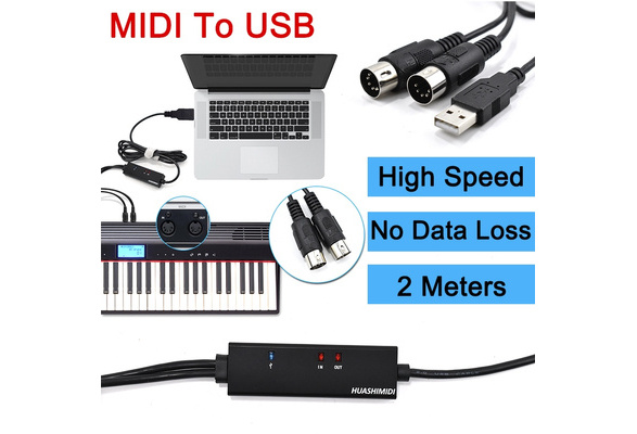 USB zu MIDI Kabel Adapter Audio Konverter Kabel für PC Laptop Keyboard Piano 