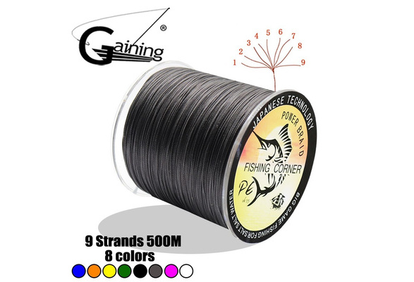 Fishing Corner 9 Strands 500M Braided Fishing Line PE Wire Multifilament  Fishing Line Braided Wire 22LB-200LB