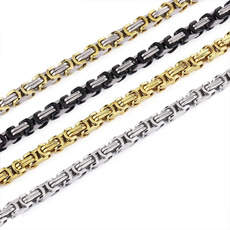 Steel, Chain Necklace, Fashion, byzantine