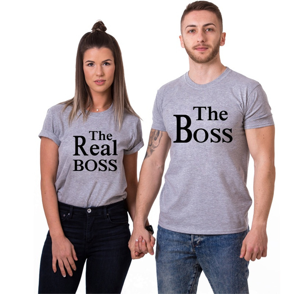 couple t shirt the boss