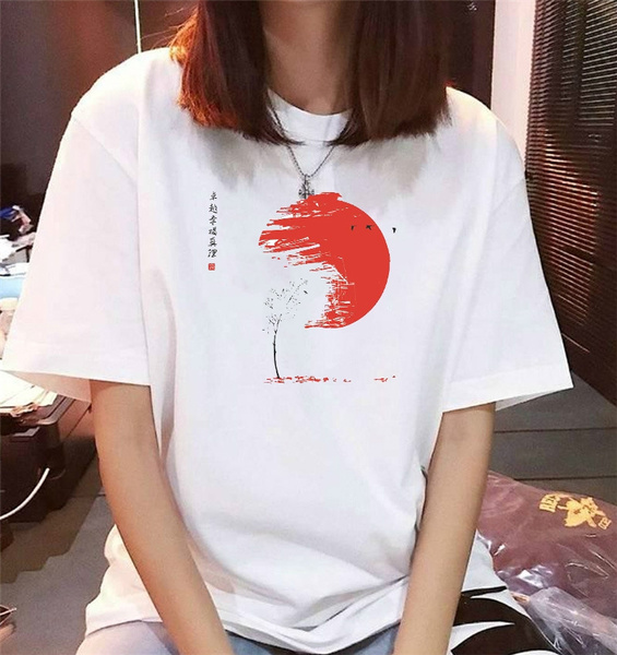 Japanese t-shirt, Art printed t-shirts, Women t-shirt , Art T-shirts,Japan  style tee, asian t-shirt