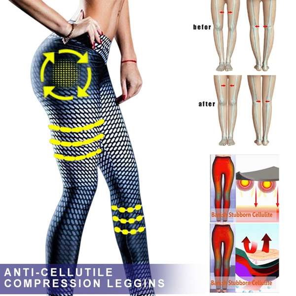 Leg Slimming Body Shaper Anti Cellulite Compression Leggings High Wais —  Nupono