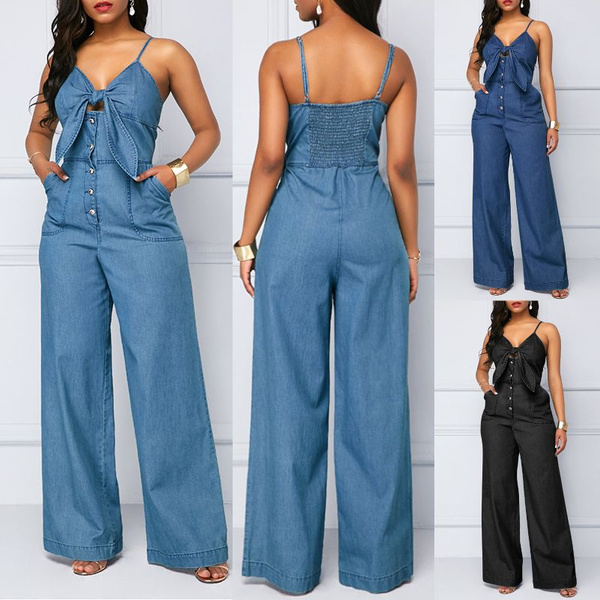 All Your Reasons Denim Jumpsuit - Society Boutique