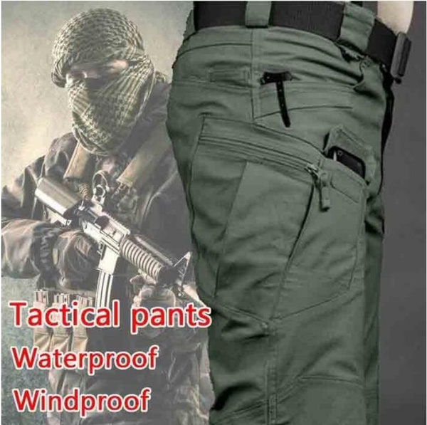 Outdoors Tactical Military Waterproof Pants Training Cargo Pants Multi