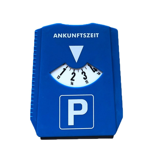 Car Parking Disc Timer Clock Arrival Time Display Blue Plastic