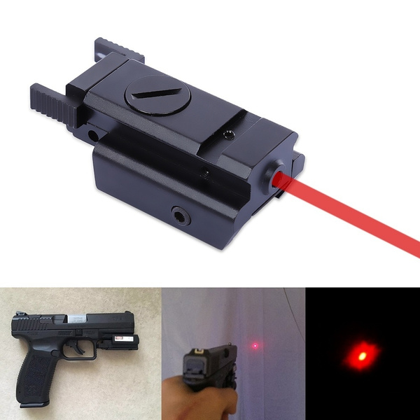 Tactical Mini Red Dot Laser Sight 20mm Weaver Picatinny Mount Rails for Pistol 