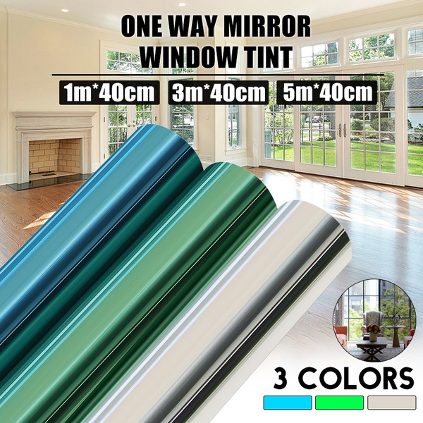 500cm 300cm 100cm X 40cm One Way Privacy Tint Heat Blocking Window Film Kit Anti Uv Heat Control Window Stick Tint Reflective No Glue Static Cling Adhesive Diy One Way Film For Home And