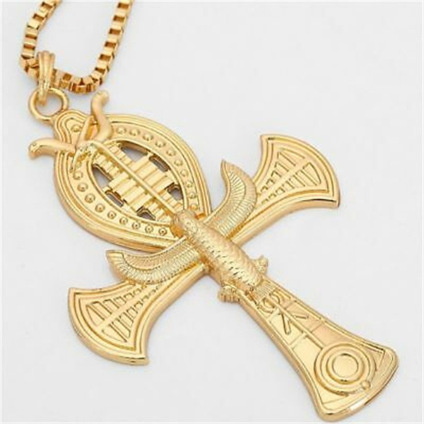 Ancient Ankh Cross Egyptian Symbol Of Life 316L Stainless Steel Pendant 
