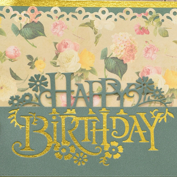 Word Die Cuts for Card Making Happy Birthday Metal Cutting Dies