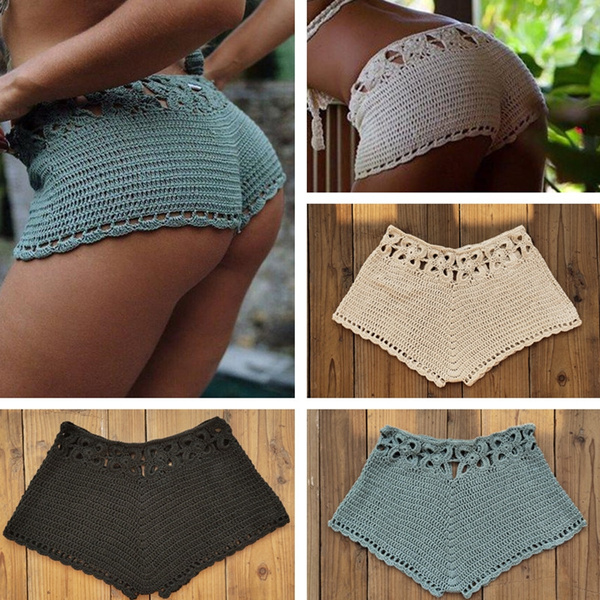 Fashion Handmade Crochet shorts Beach 