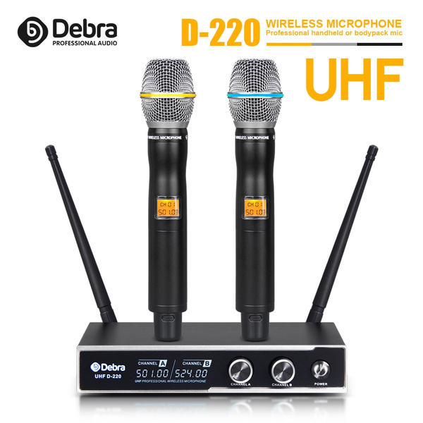 Debra Audio PRO D 220 UHF Wireless Dual Handheld Microphone Mic