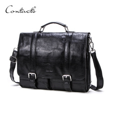 leather satchel, School, Men, Capacity