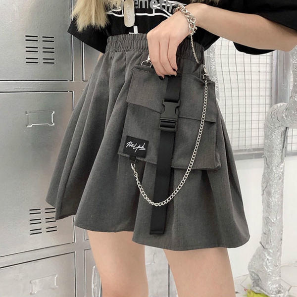 Goth sale cargo skirt