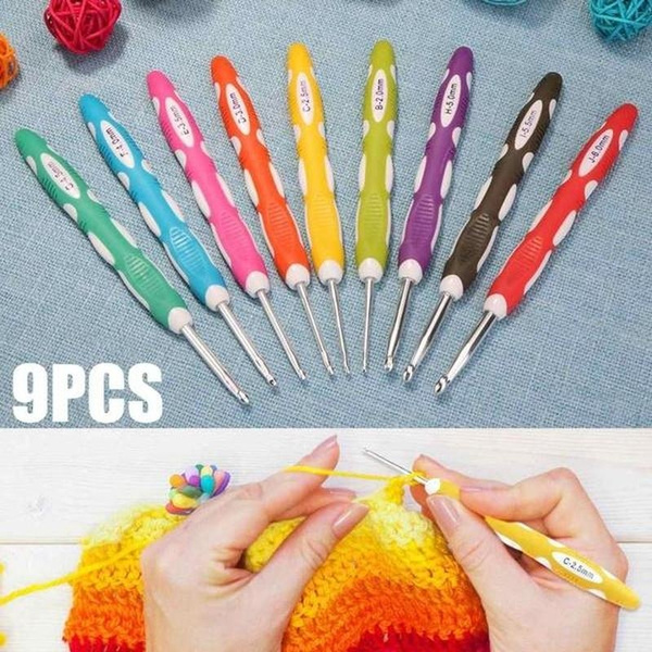 colorful aluminum crochet hooks knitting needle