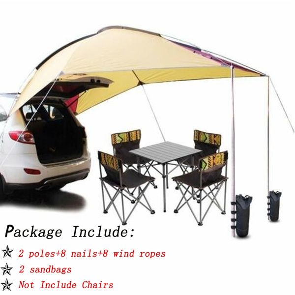 Waterproof Trailer Awning Portable Car SUV Awning Tent Sun Shelter 4  Persons | Wish