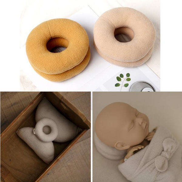 3 Posing Pillows for Infant Boy Girl SH-RuiDu Newborn Photography Props Set Donut Pillow Filler Photo Prop 