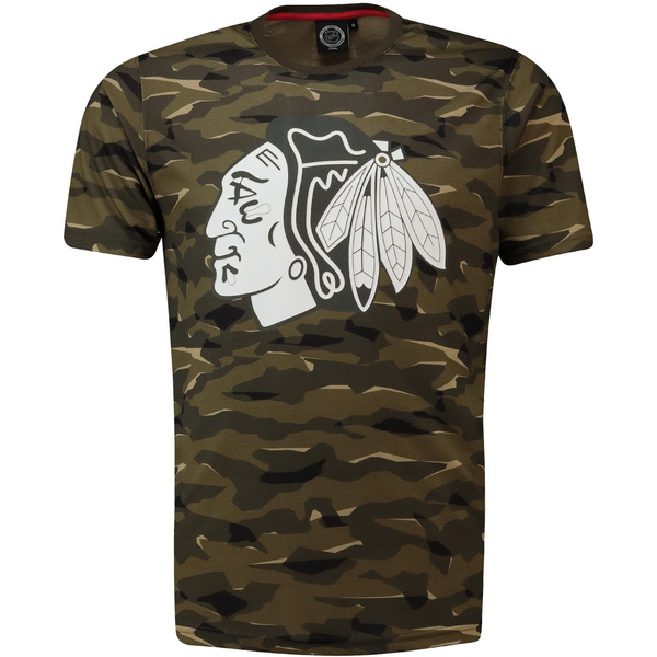NHL fan t-shirt-Chicago Blackhawks Wood camo