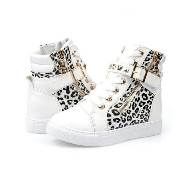 womens leopard print canvas shoes