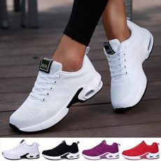 NEW Women Air Cushion Running Shoes Sports Tennis Shoes Breathable Lightweight Sneakers Comfortable Mesh Flying Woven Shoes