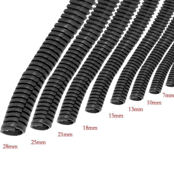 Etopars 10mm Black Split Loom Tubing – 6 Meter Flexible Wire Conduit For Automotive, Marine & Industrial Wiring Protection