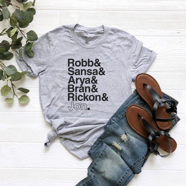 robb sansa arya bran rickon jon shirt