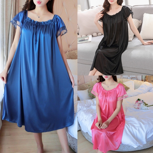 Plus size silk discount nightdress