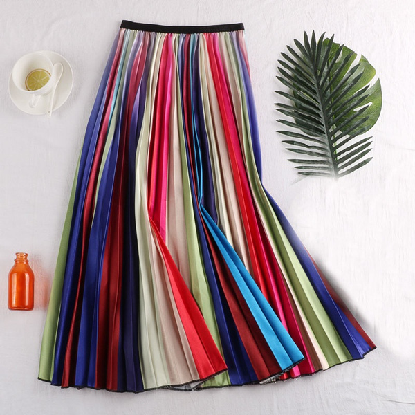 striped rainbow skirt