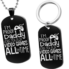 Steel, Funny, dadnecklace, Jewelry