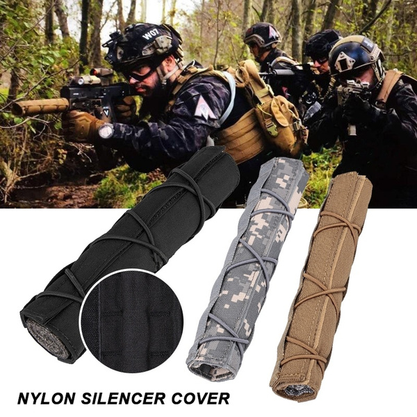 Hunting Accessory Rifle Silencer Protector Military Tactical Shooting  Suppressor Cover Airsoft Rifle Sniper Shot Gun Barrel Case - AliExpress