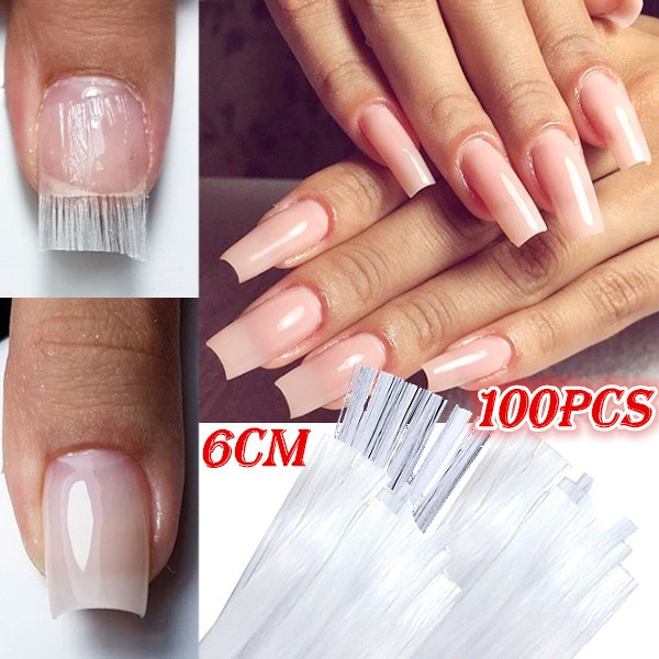100Pcs/set Professional Fiberglass Nail Extension Glass Fiber for Nail Silk Extension  Nail Form Acrylic Tips Nail Salon | Wish
