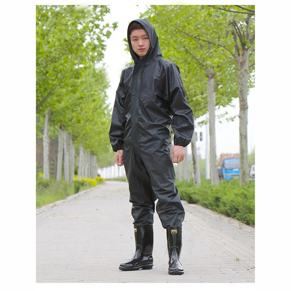 Coveralls for Men with Hood Waterproof Raincoat Fluorescent Strip Work  Uniform Protective Clothing Dust-proof Paint Spray Unisex Workwear Safety  Suits