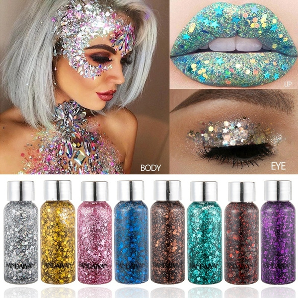 Body Glitter gel Eyes Sequins Glitters Party Makeup Shining Sequined  Colorful Face Eyes Lip Body Glitter Cosmetic | Wish