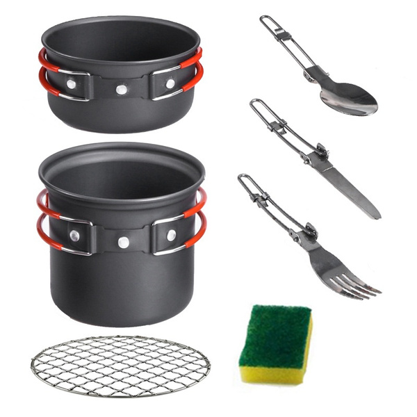11x Wild Spoon Fork Utensils Dinnerware Pan ableware Camping Pot Cookware Kit g