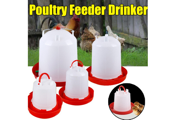 Chicken Feeder Drinker Poultry Chick Hen Quail Bantam Food Water 2.5L/4L TOCA 