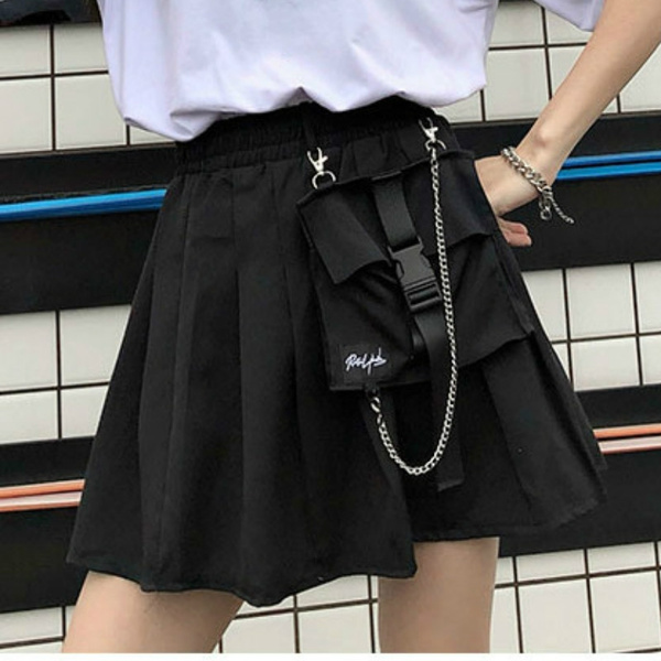 Goth 2025 cargo skirt