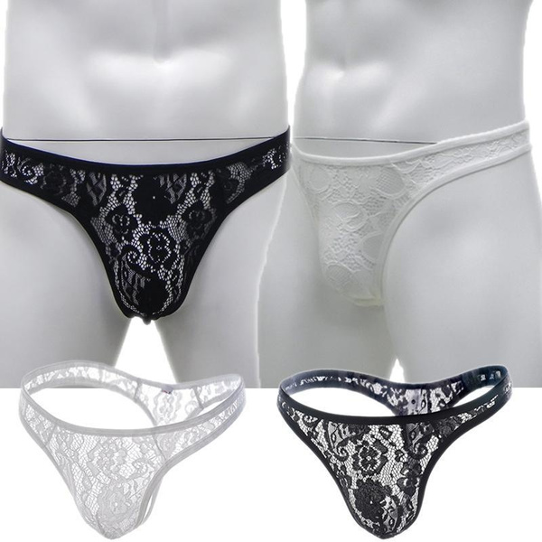 Men Sexy Underwear T-Back G-String Briefs Breathable Thongs