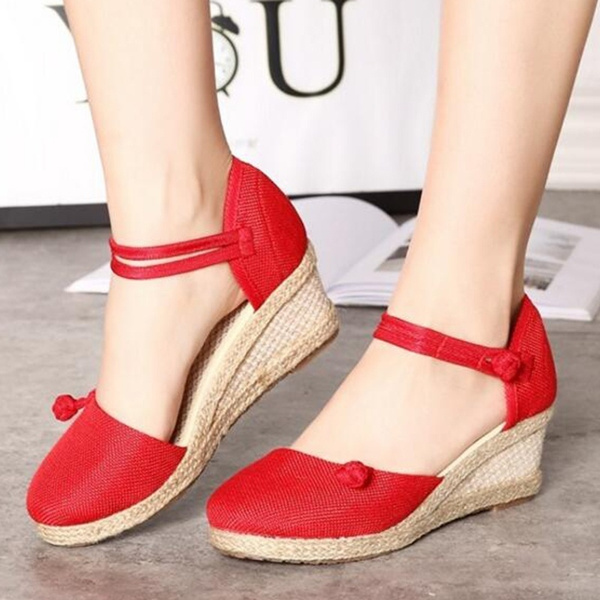 Anagram canvas wedge espadrilles by Loewe Paula's Ibiza | Tessabit