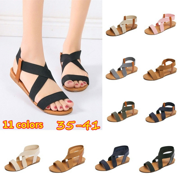 Simple discount flat sandals