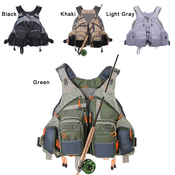 Fly Fishing Vest and Backpack Adjustable Mutil-Pocket Outdoor General Size Fishing  gear Fishing Safety Life Jacket