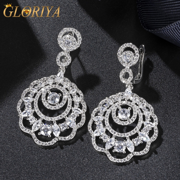 diamond heavy earrings