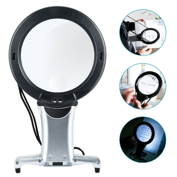 Hands Free LED Loupe Lighted Reading Magnifier Neck Wear Quality