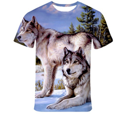 wolf3dtshirt, wolfprinttshirt, shortsleevestshirt, womentshir