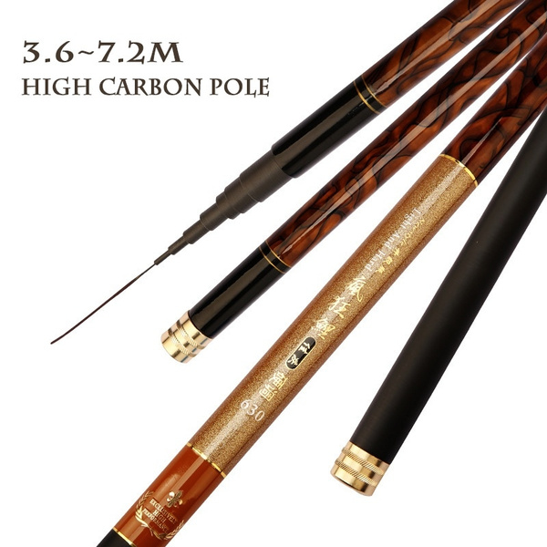New 3.67.2m Stream Carp Fishing Rod Telescopic Carbon Stream Hand