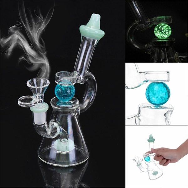 Color Luminous Glass Smoking Pipes Tobacco Bong Glass Pipes Glass Bowl hookahs 