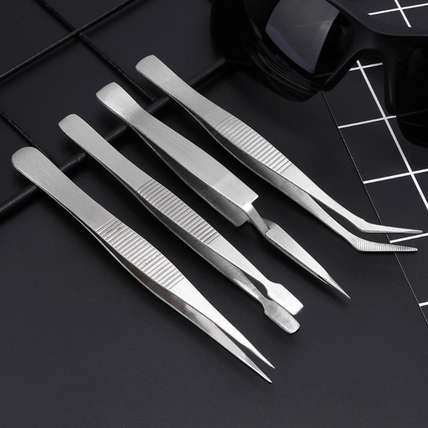 Scientific Labwares Fine Precision Stainless Steel Lab Tweezers/Forceps with Medium Tips Scientific Labwares Fine Precision Stainless Steel Lab Tweezers/Forceps with Medium Tips